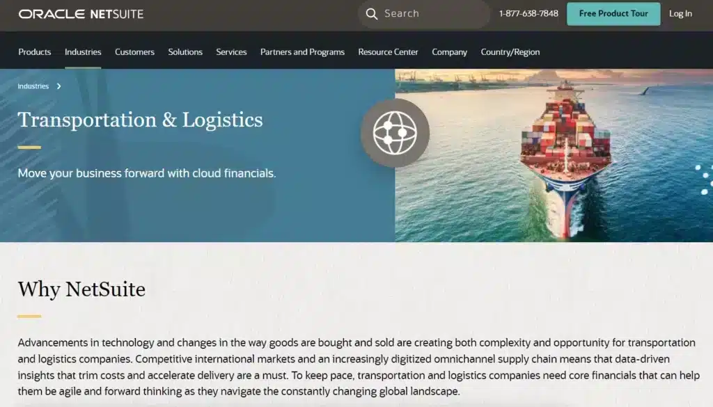 Software CRM For Transportation Business_Oracle Netsuite