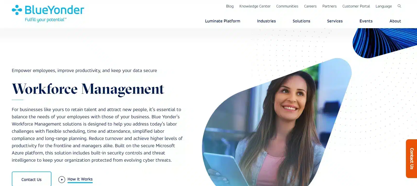 Landing Page BlueYonder Workforce Management Software_BlueYonder