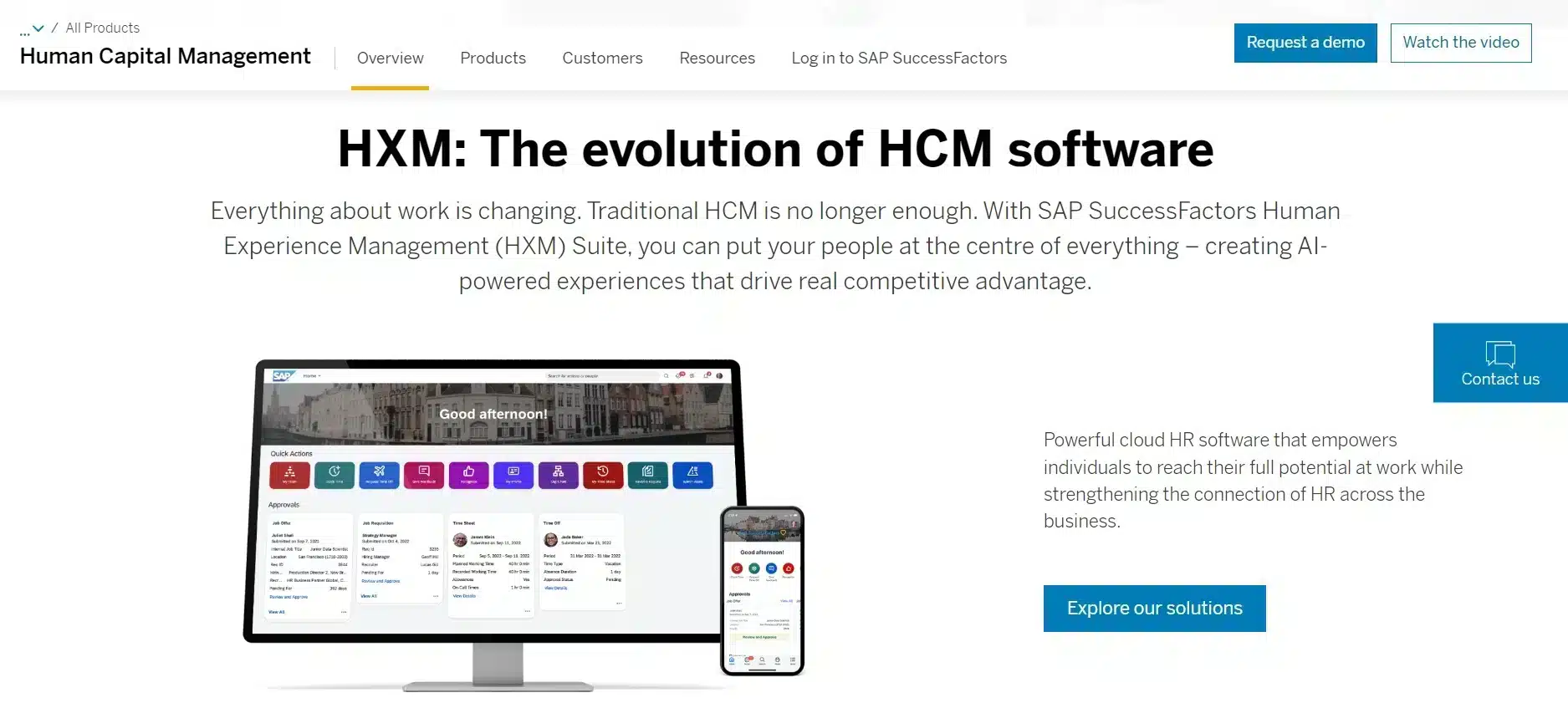 Landing Page SAP SuccessFactor Workforce Management Software_SAP SuccessFactor