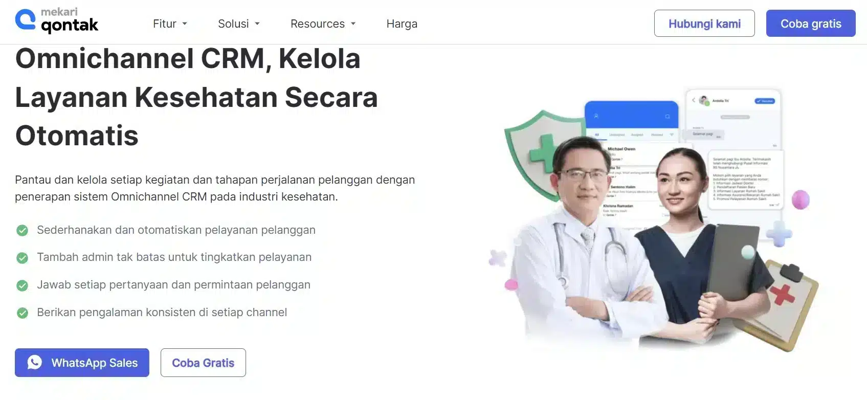 Landing Page Mekari Qontak Healthcare CRM Software_Mekari Qontak