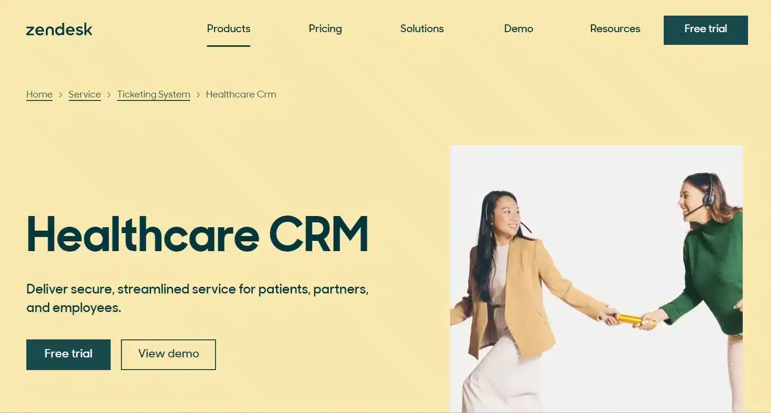 Landing Page Zendesk Healthcare CRM Software_Zendesk Sell
