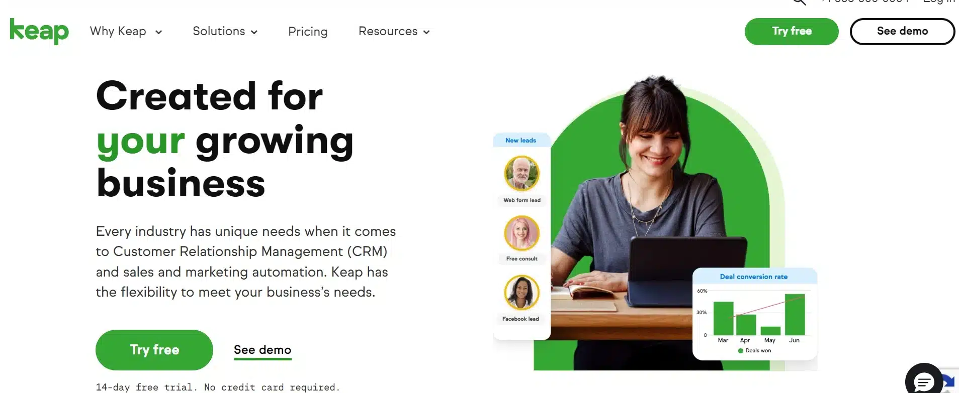 Landing Page Keap Manufacturing CRM Software_Keap