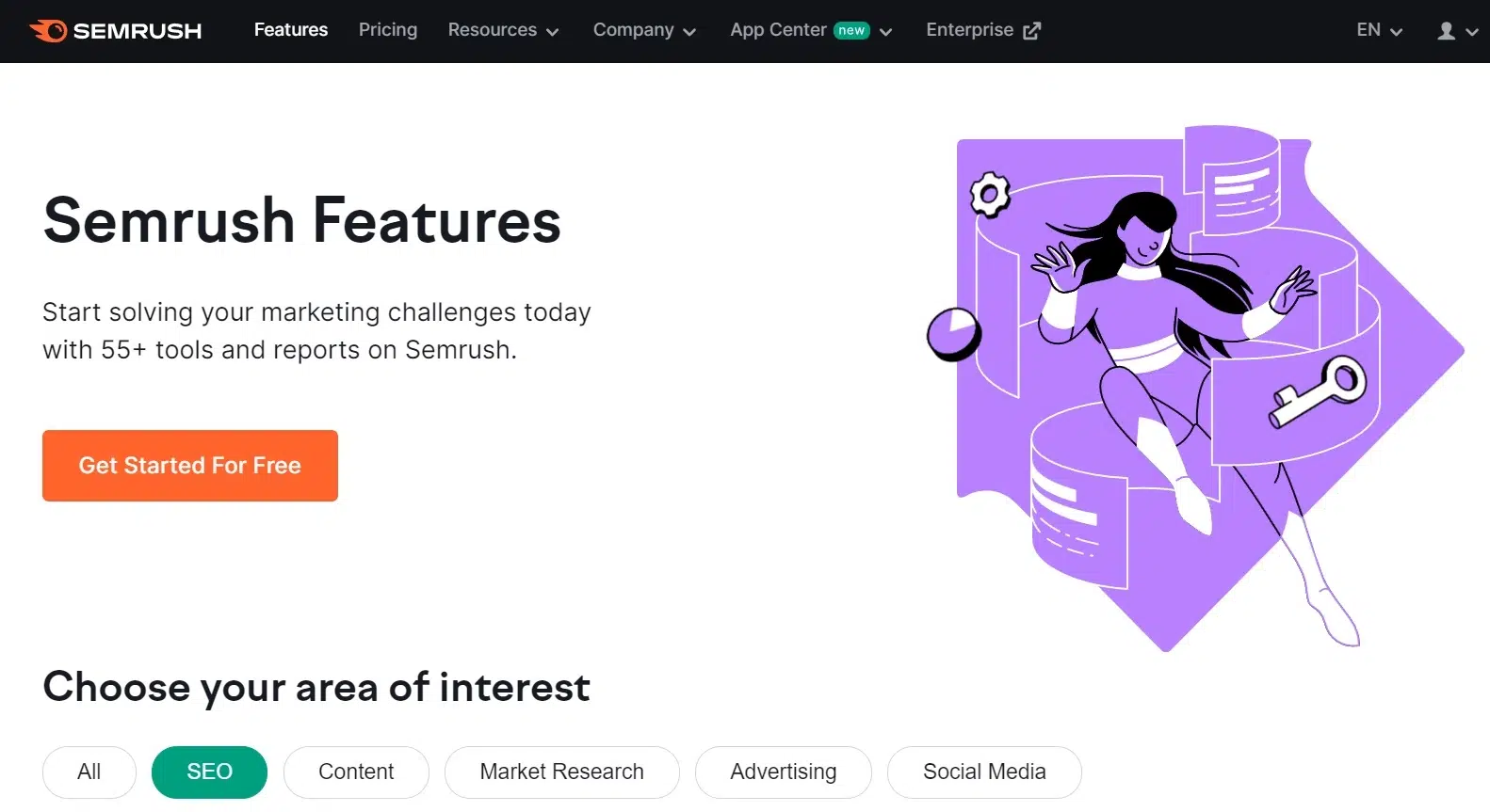 Landing Page Semrush Marketing tools_Semrush