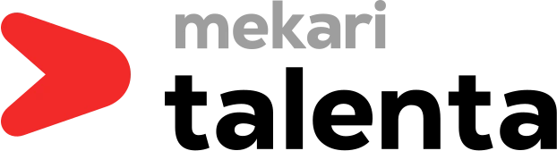 Logo merah segitiga mengarah ke kanan, dengan teks yang mencerminkan identitas merek. Digunakan dalam konteks digital untuk menarik perhatian pengguna.