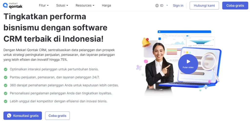 CRM Berbasis Cloud Contoh jenis jenis CRM - Berbasis cloud