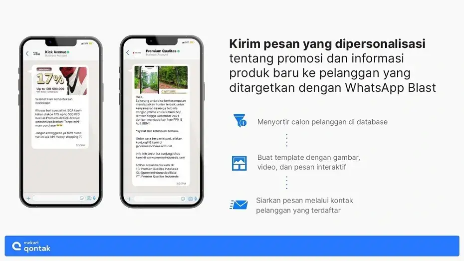 Personalized blast message sending feature in WhatsApp Business API