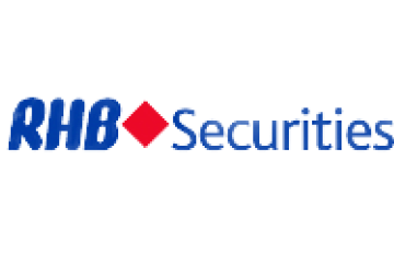 Logo RHB Securities terletak di tengah, menampilkan tulisan