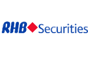 Logo RHB Securities terletak di tengah, menampilkan tulisan 