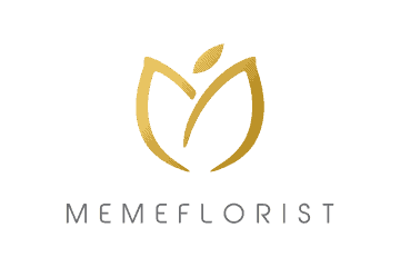 Logo bertema flora dengan desain elegan menampilkan simbol kelopak bunga berwarna emas, di bawahnya tertulis 