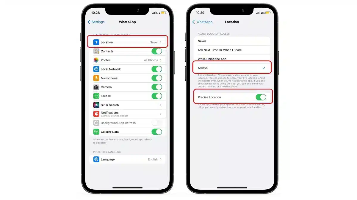 Cara Mengaktifkan Lokasi WhatsApp di Iphone