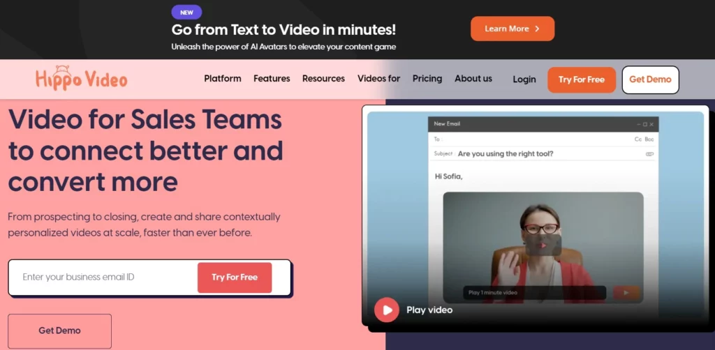 Sales engagement platform_ Hippo Video