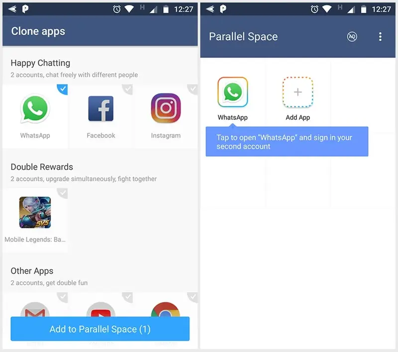 Cara Membuat 2 Watsapp 1 HP di Aplikasi Parallel Space