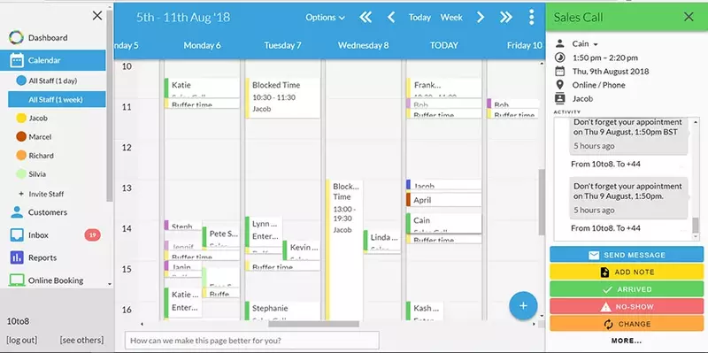 10to8 10to8 client management system