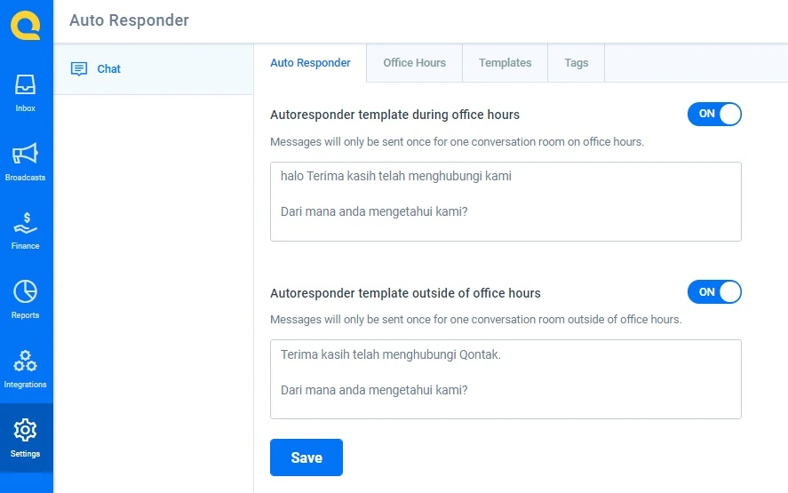 Atur-Isi-Pesan WA Auto Respon