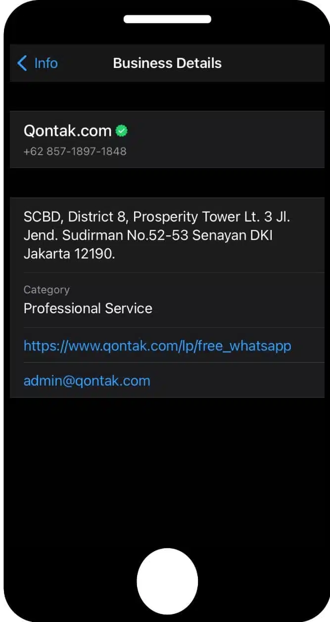 Auto Answer WhatsApp Profil Bisnis