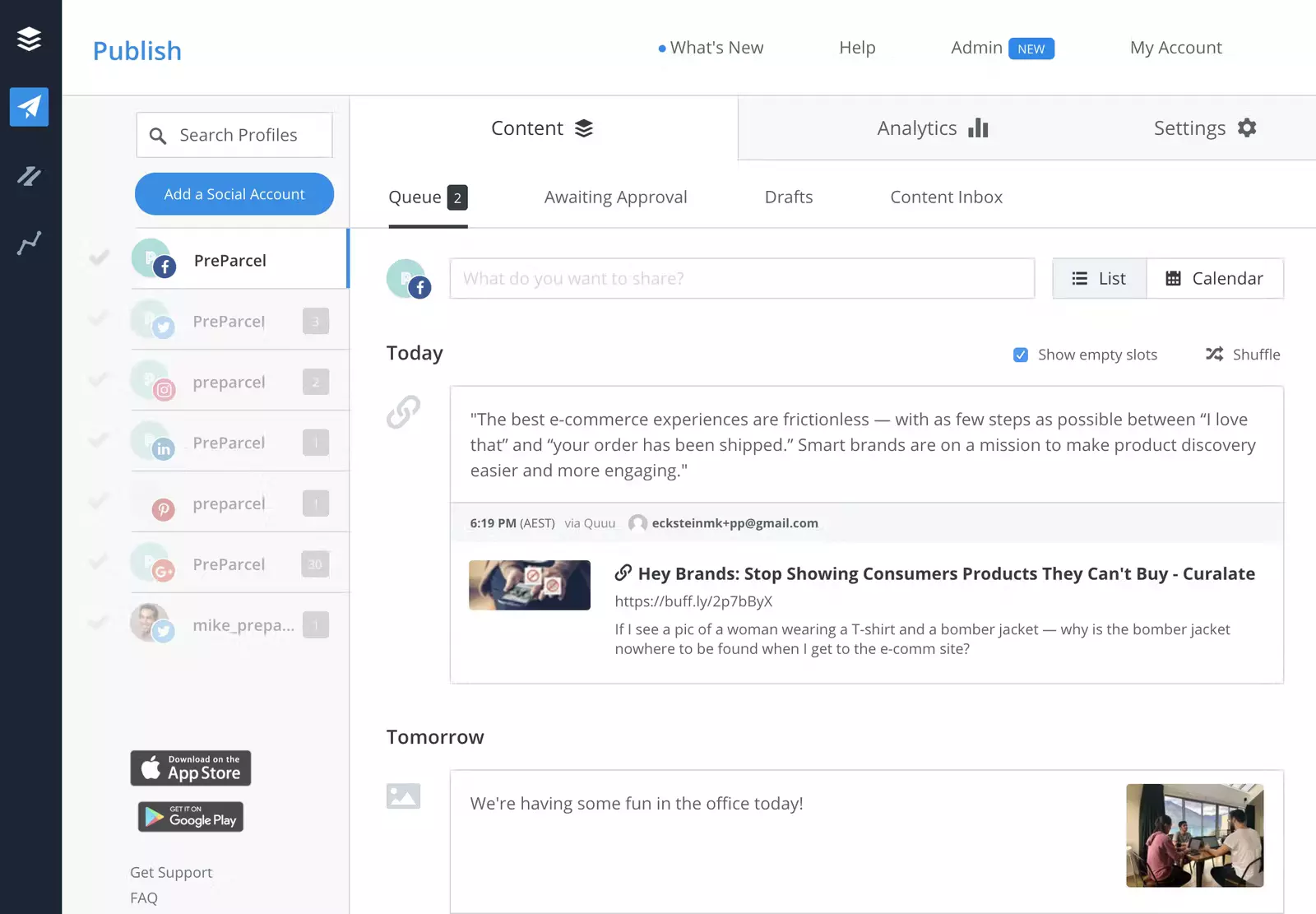 Buffer Buffer-Campaign Management Tools