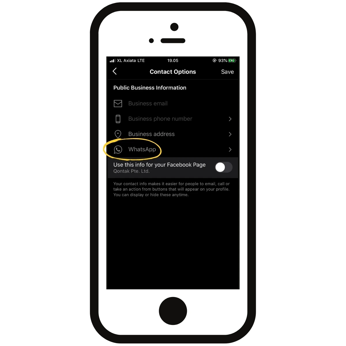 Step 5. Tambahkan Nomor Kontak WhatsApp Anda Bikin-WA-di-IG-Bisnis-5