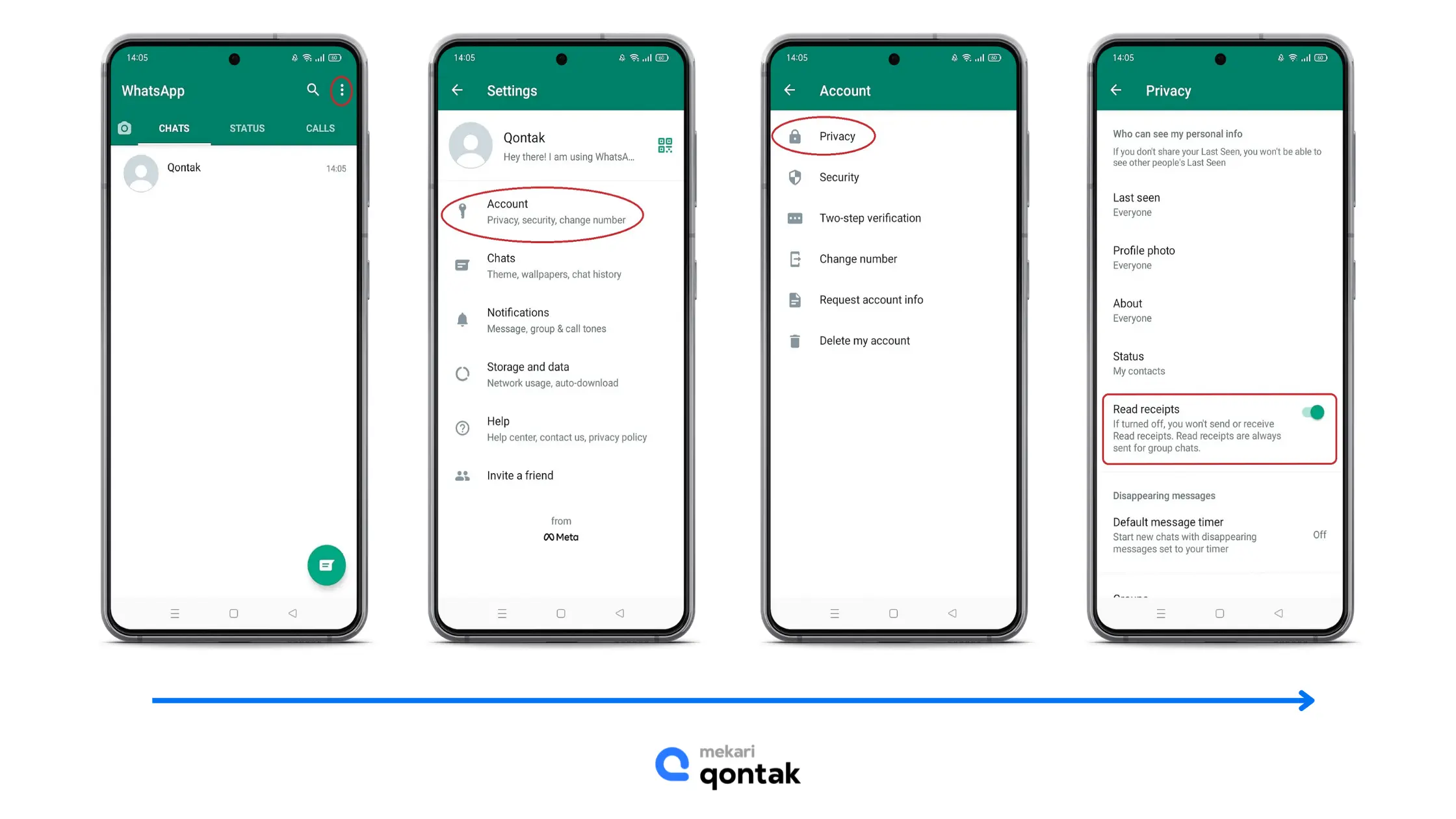 Cara Mengaktifkan Centang Biru WA di Android Cara Mengaktifkan Centang Biru WA di Android
