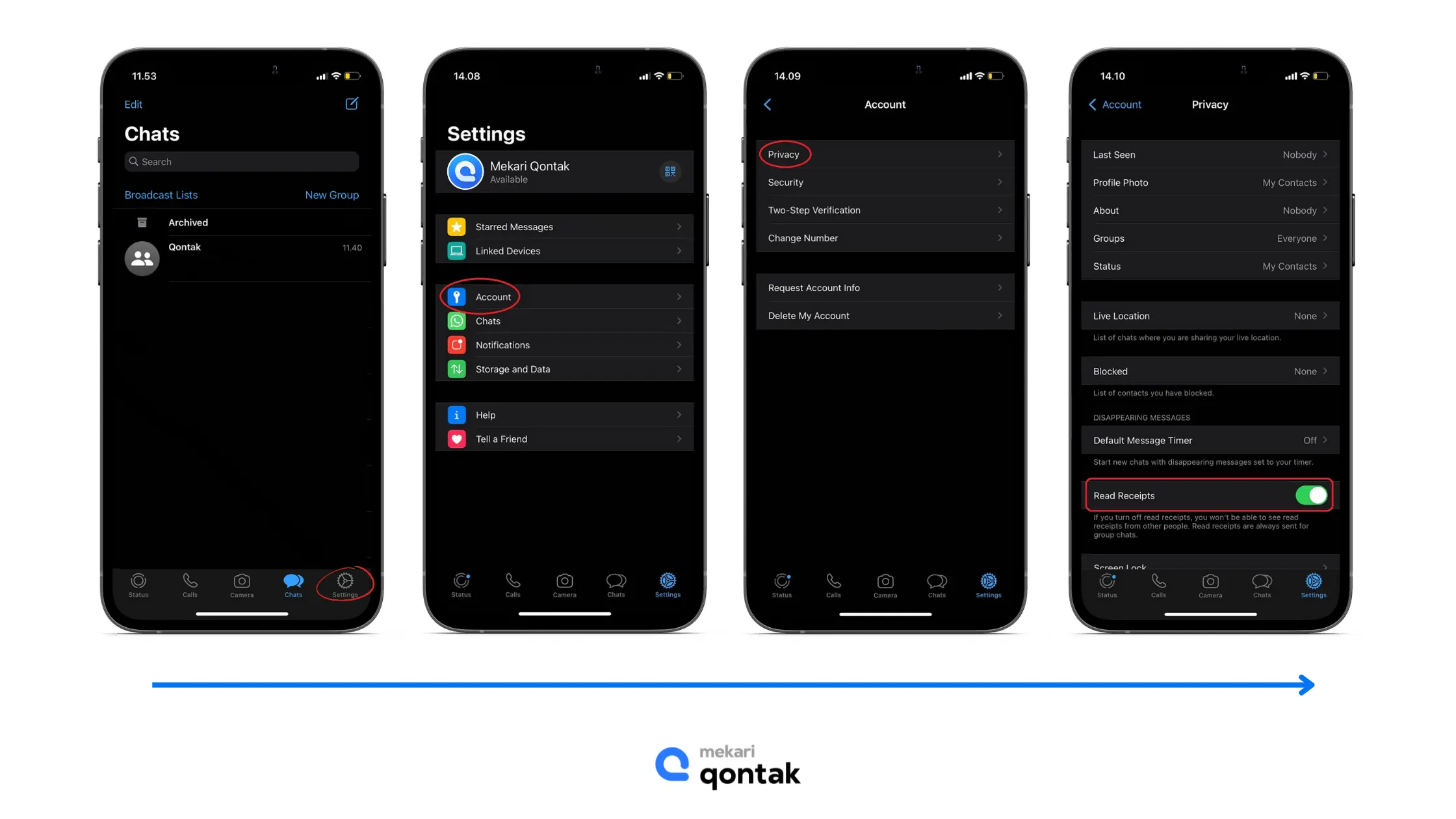 Cara Mengaktifkan Centang Biru WA di iOS Cara Mengaktifkan Centang Biru WA di iOS
