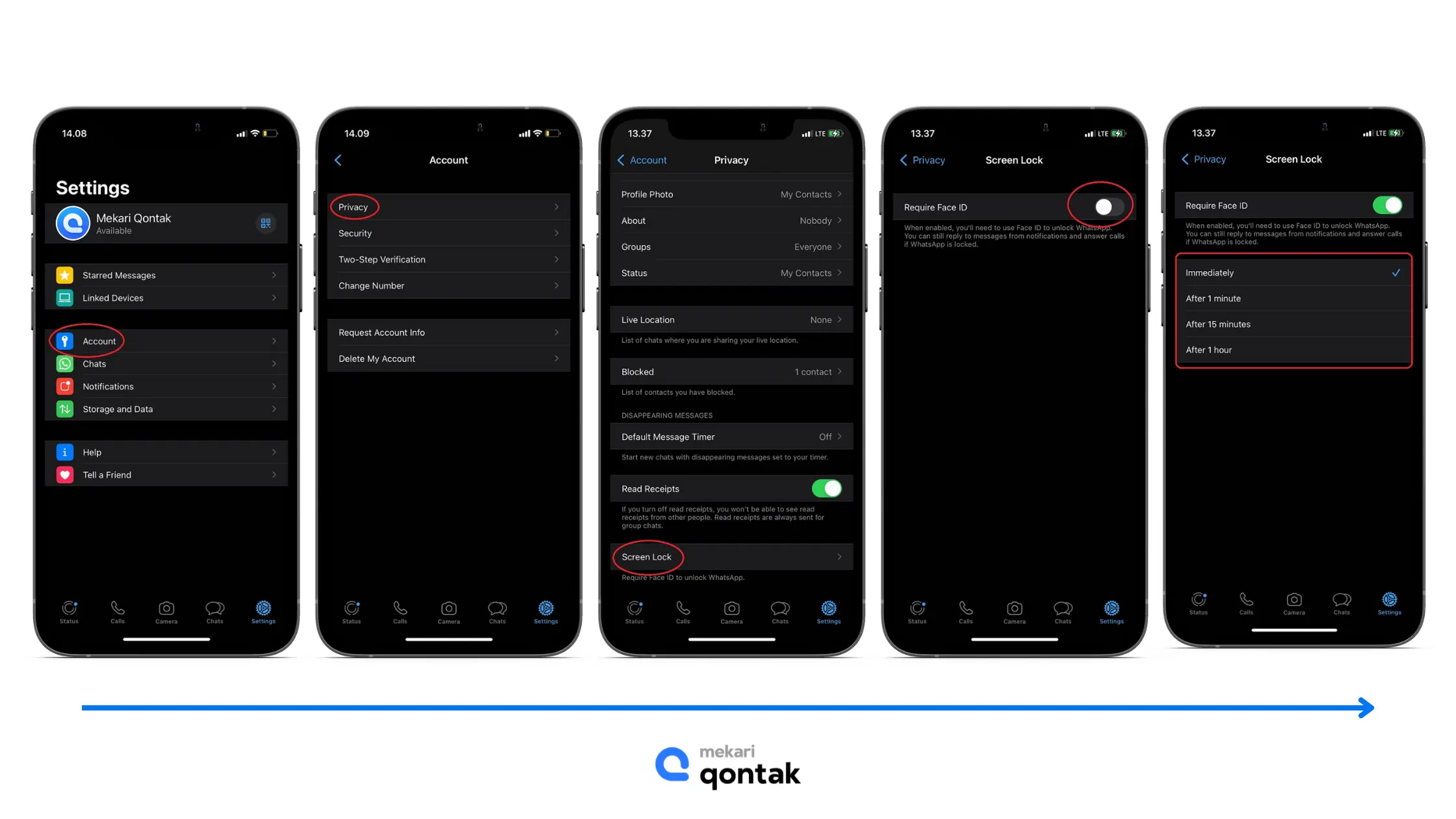 Cara Mengunci WhatsApp di iOS