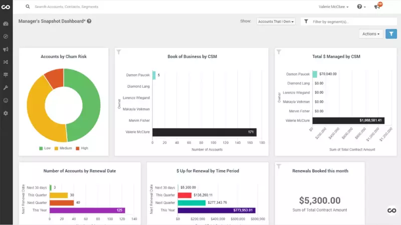 Dashboard ChurnZero ChurnZero-Customer Success Software
