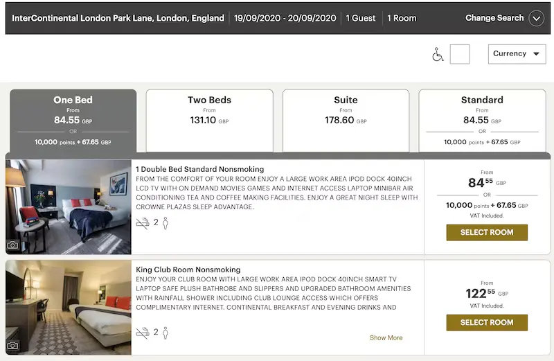 Contoh Penerapan strategi Up Selling berhasil pada Perusahaan - InterContinental Hotels