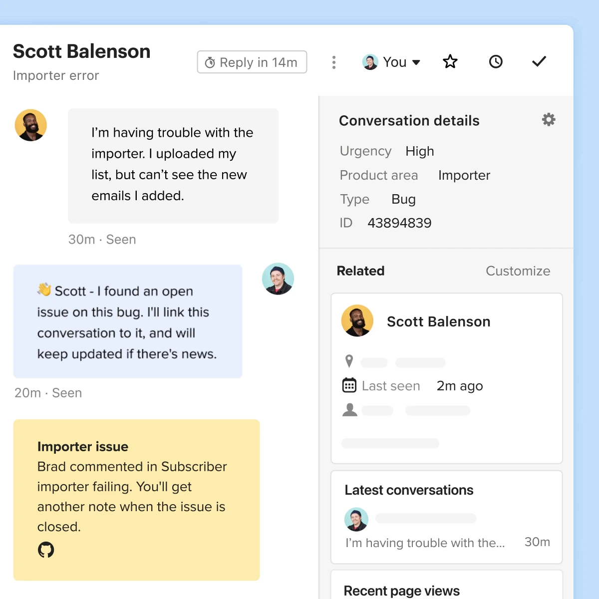 Dashboard Intercom Intercom - Aplikasi live chat