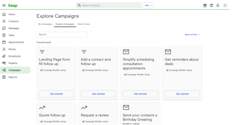 Tampilan Halaman Dashboard Keap Ilustrasi Tampilan Halaman Dashboard Keap