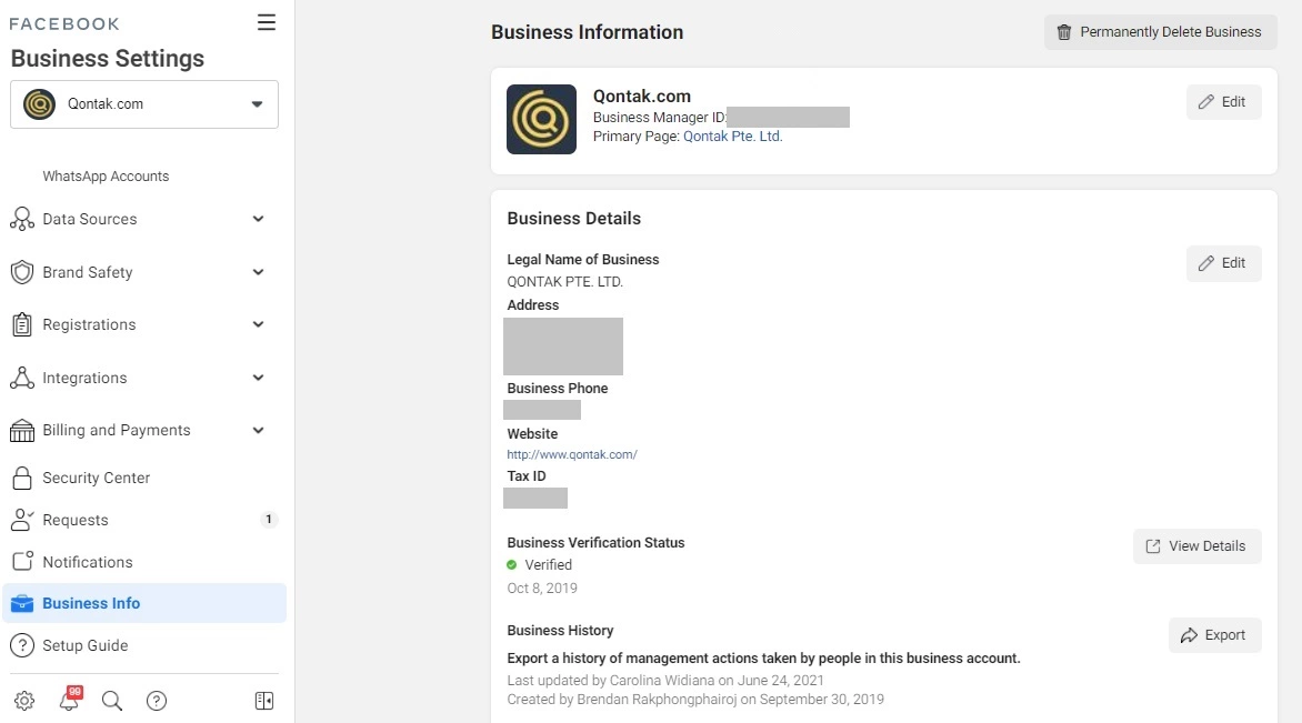 Step 2. Buat Akun Facebook Business Manager Langkah kedua membuat WhatsApp Clone adalah buat akun FBM