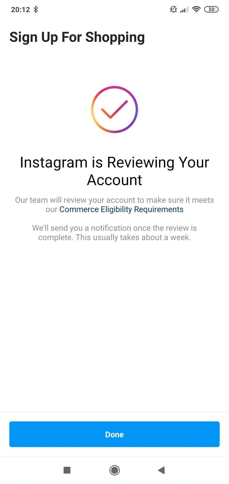 Cara Membuat Instagram Shopping kelima - Ajukan Peninjauan ke Facebook