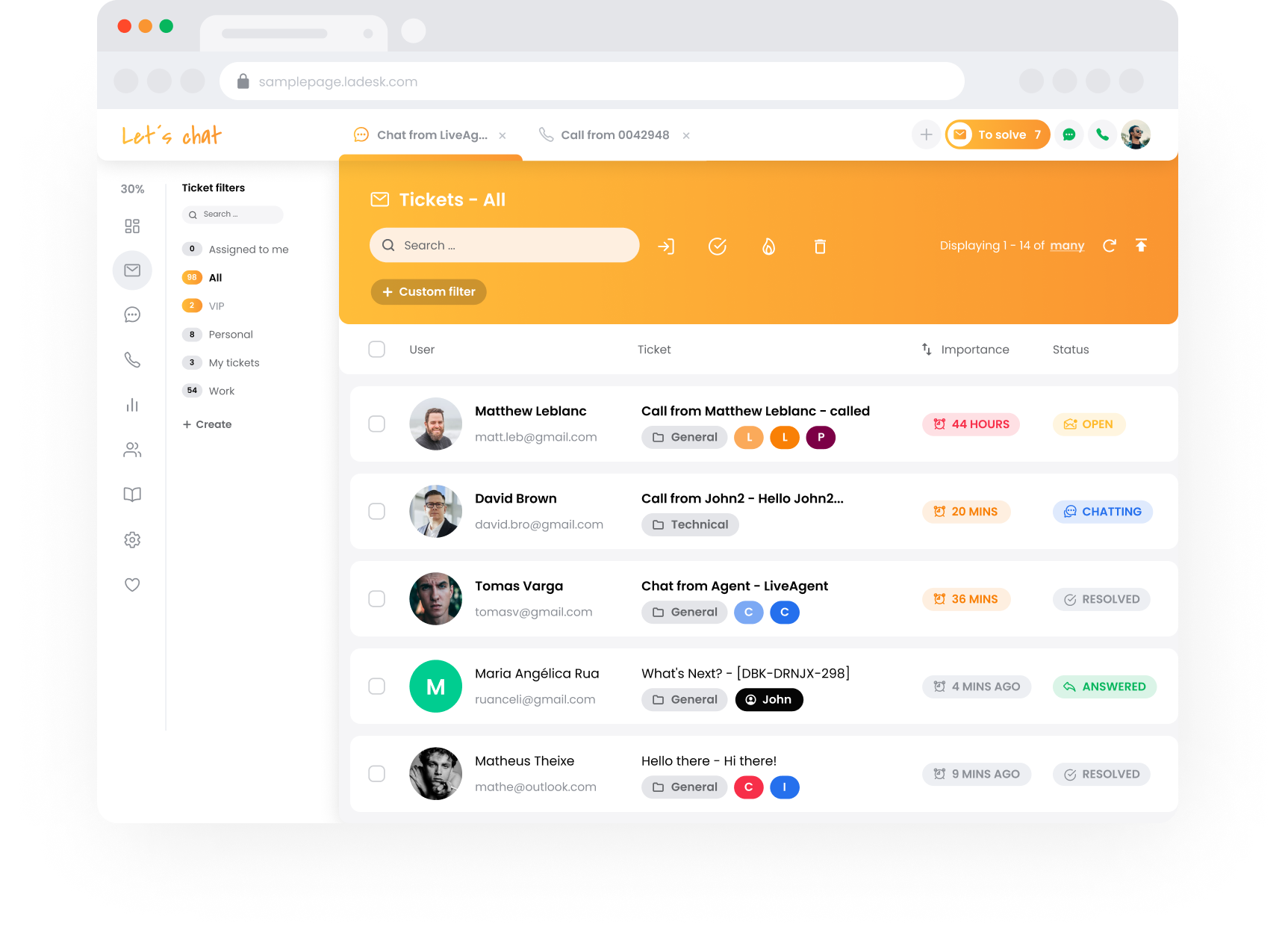 Dashboard LiveAgent LiveAgent - Customer Success Software