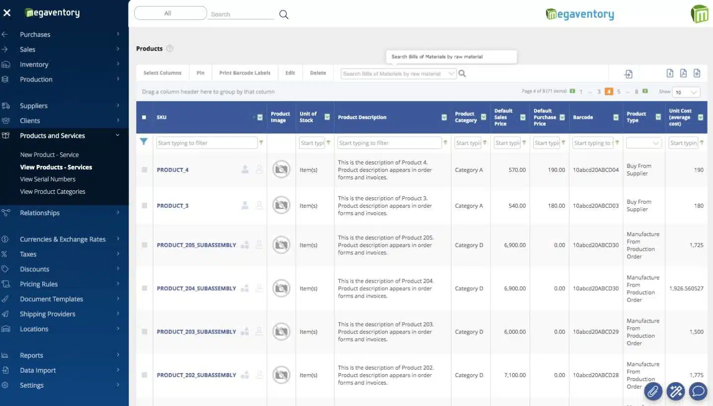 Megavenotry-Sales Distribution Software