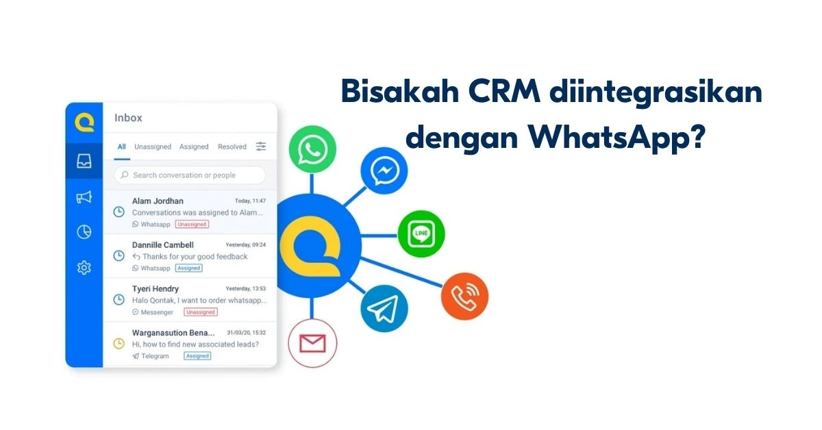Bisakah CRM diintegrasikan dengan WhatsApp? Bisakah CRM diintegrasikan dengan WhatsApp?