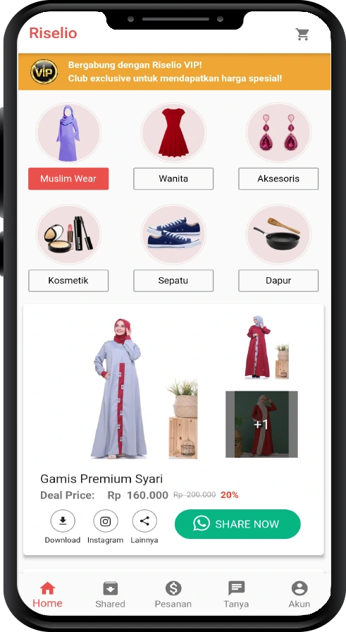 Aplikasi Reseller Riselio
