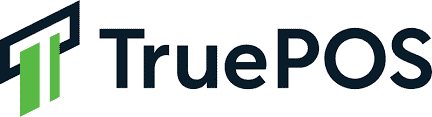 TruePOS adalah logo yang menampilkan elemen grafis dengan huruf tebal, terletak di lingkungan digital, mencerminkan solusi sistem titik penjualan modern.