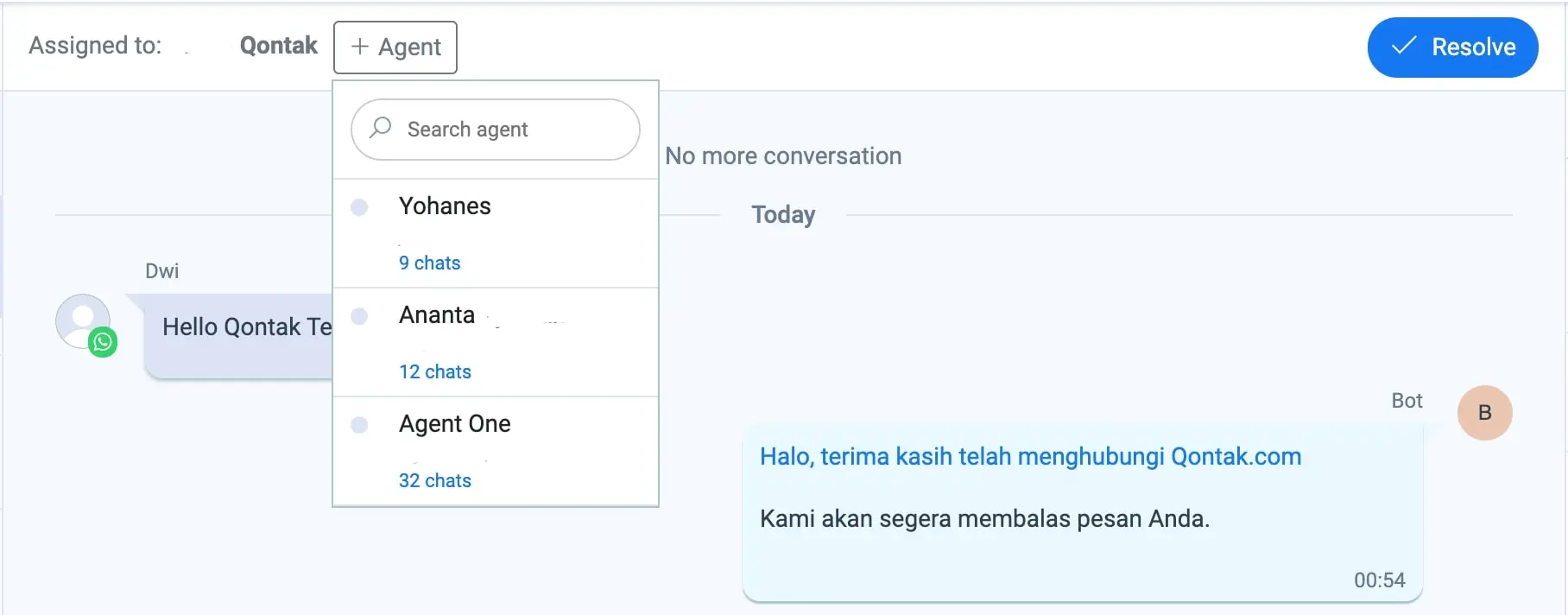 Mengatur Chat Assignment Langkah kedua membuat WhatsApp Parallel dengan Mengatur Chat Assignment