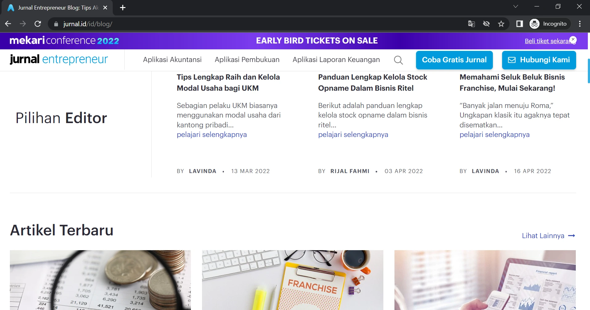 Blog blog jurnal