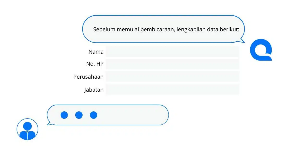 Ajak Pengunjung Mengisi Data ecommerce-chat-data