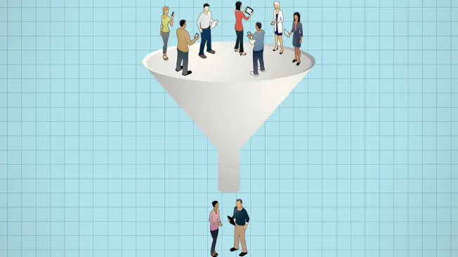 Sales pipeline ilustration pada tahapan mendapatkan sales leads
