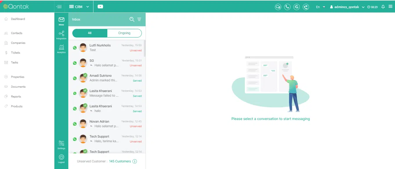 integrasi WhatsApp Omnichannel dengan CRM