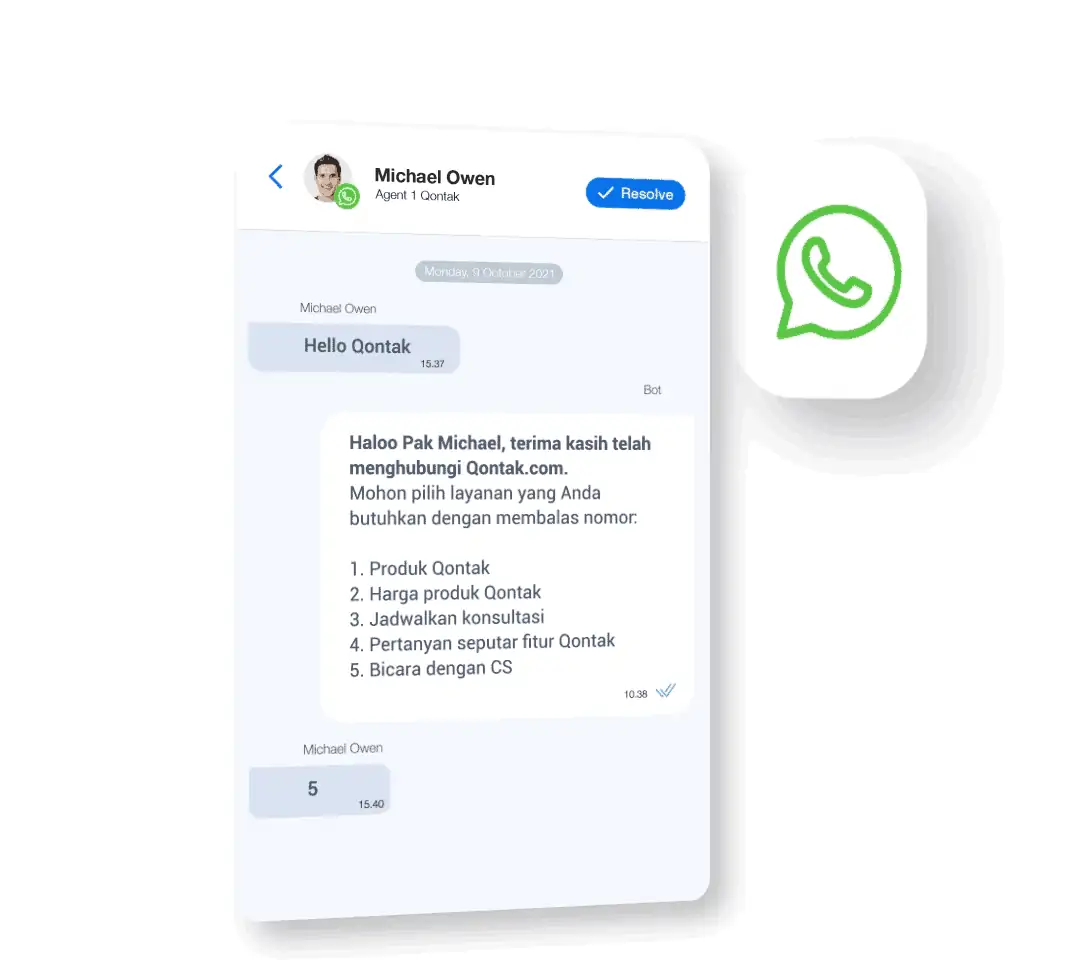 WhatsApp Auto Answer merespon semua pertanyaan pelanggan