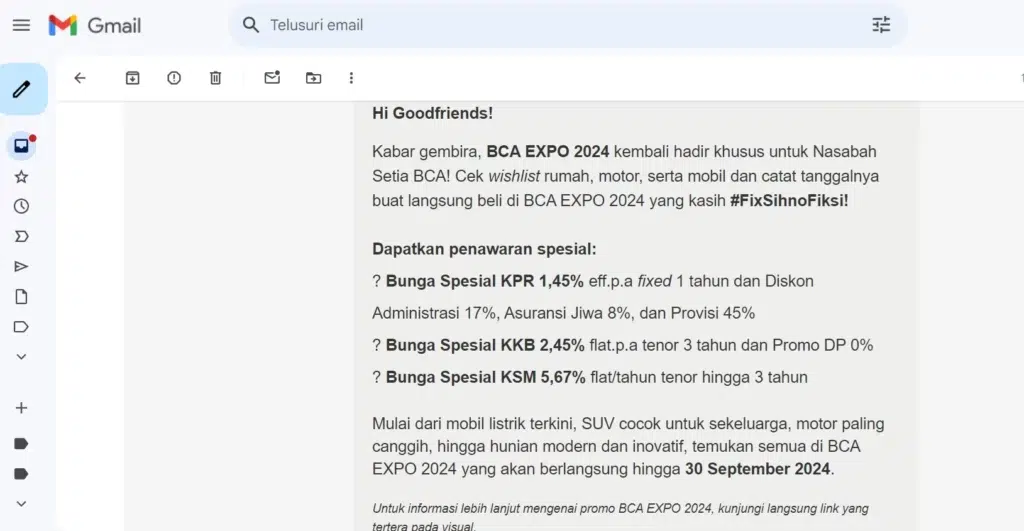 Contoh Media Promosi_Email marketing