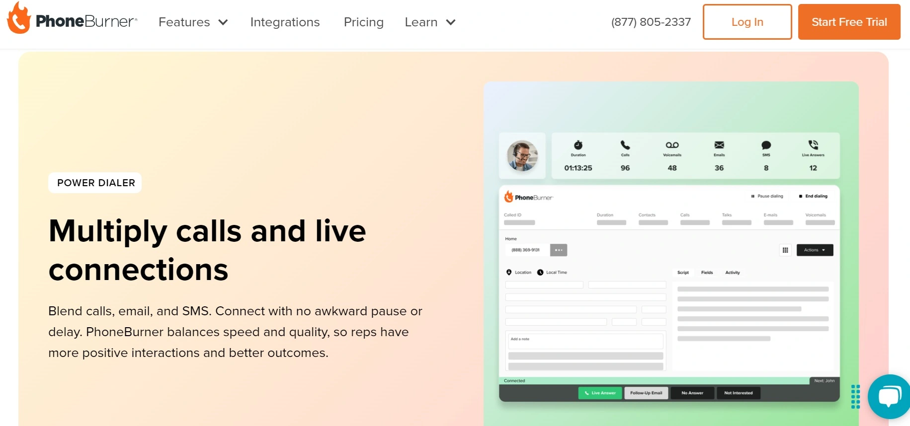 Landing Page PhoneBurner Rekomendasi software telemarketing_PhoneBurner