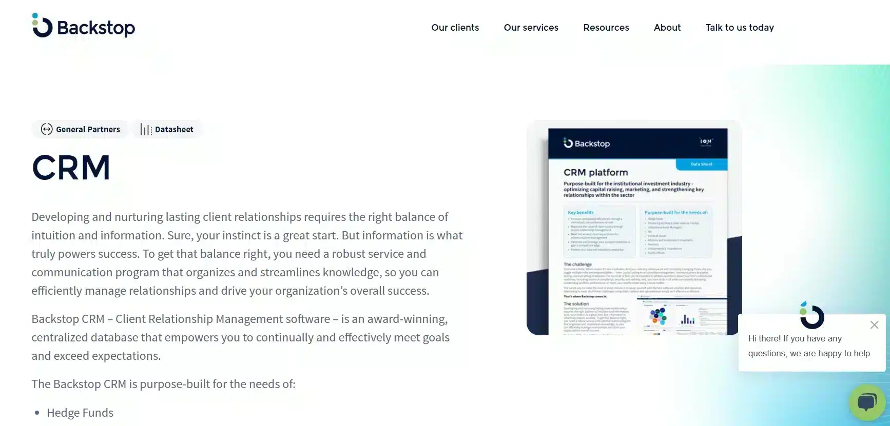 Financial CRM software - Backstop Solutions Financial CRM software - Backstop Solutions