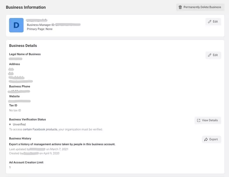 Register a Facebook Business Manager Account