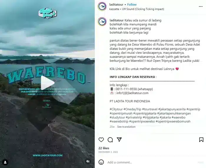 Contoh kata-kata copywriting jasa Ladiatatour Contoh kata-kata copywriting jasa Ladiatatour