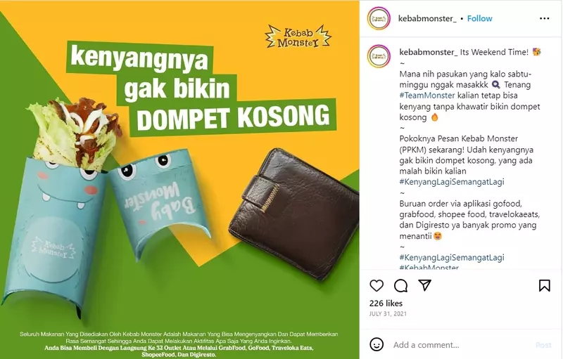 contoh kata-kata copywriting Ajaib di Kebab Monster contoh kata-kata copywriting Ajaib di Kebab Monster