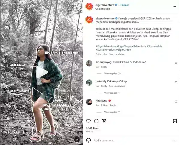 contoh kata-kata copywriting Fashion Eiger contoh kata-kata copywriting Fashion Eiger