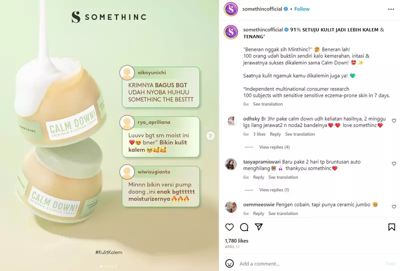 contoh kata-kata copywriting Produk kecantikan Somethinc contoh kata-kata copywriting Produk kecantikan Somethinc
