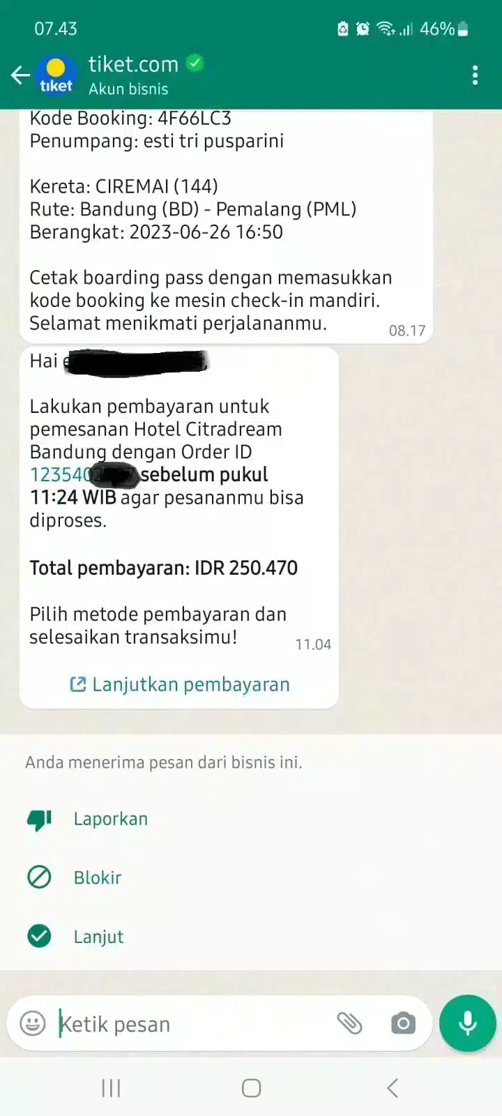 Contoh template broadcast WhatsApp untuk Reminder Pembayaran Contoh template broadcast WhatsApp untuk Reminder Pembayaran